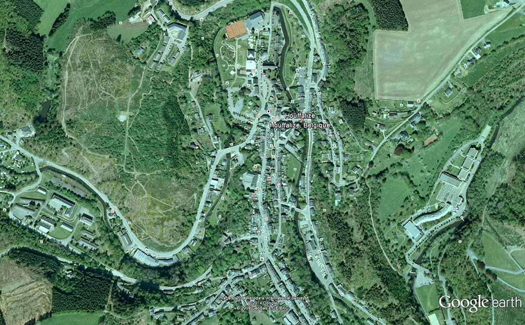 Houffalize Vue du ciel Google Earth